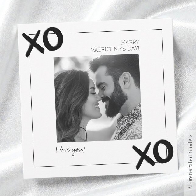 Jag älskar dig, glad Alla hjärtans dag make XOXO Julkort (I Love You Happy Valentine's Day Husband XOXO Holiday Card)