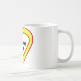 Jag älskar dig gul hjärta för MAMMAN den Kaffemugg