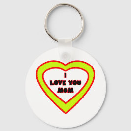 Jag älskar dig gul hjärta för MAMMAN den MUSEUMZaz Nyckelring