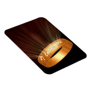 "Jag älskar dig" Guldring Magnet