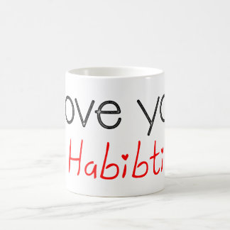 Jag älskar dig habibtien kaffemugg
