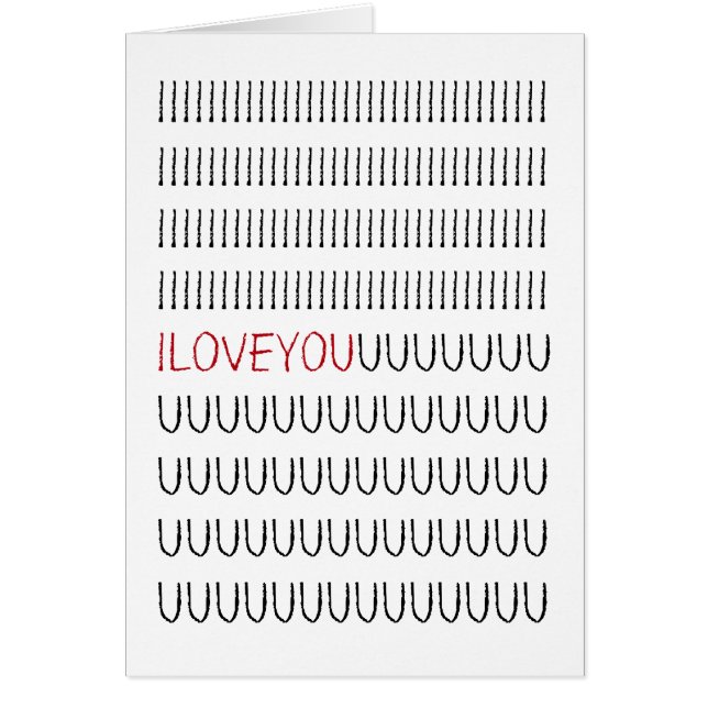 Jag älskar dig hälsningskort (Framsidan)