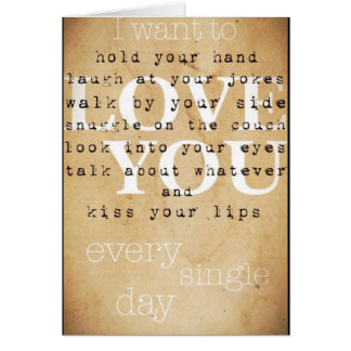 Jag älskar dig hälsningskort