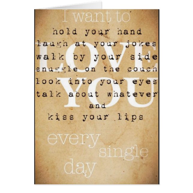 Jag älskar dig hälsningskort (Framsidan)