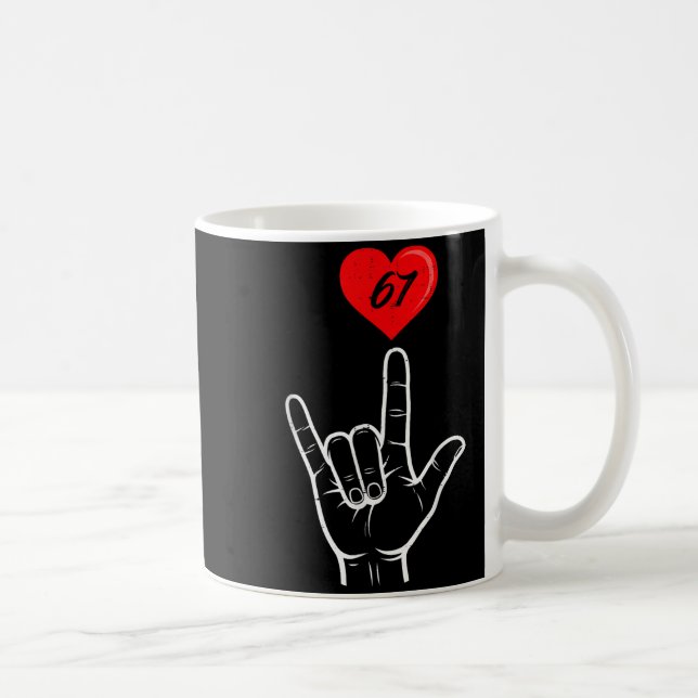 Jag älskar dig Handtecken Asl Hjärta 67 Kvinnor Ba Kaffemugg (Höger)