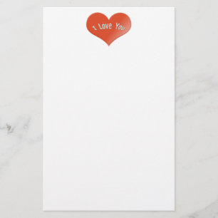 jag älskar dig hjärta brevpapper