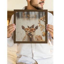 Jag älskar dig hjärtligt Tvillingfawns Skogsmuralm Poster
