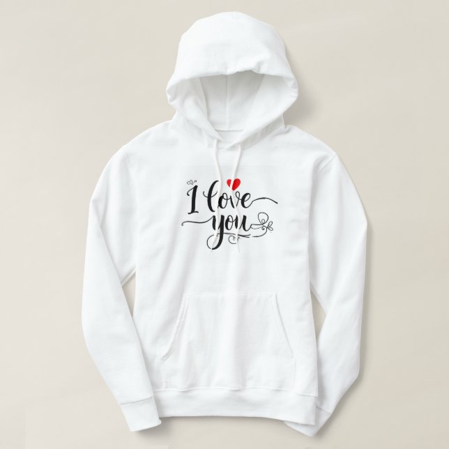 Jag älskar dig hoodie (Design framsida)
