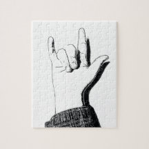 Jag älskar dig i ASL - pussel