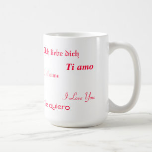 Jag älskar dig i fem språk kaffemugg