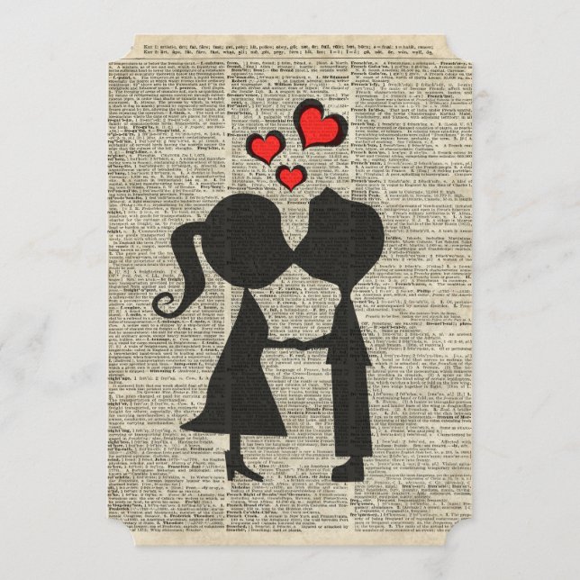 Jag älskar dig illustration över en ordboksida (Framsida)