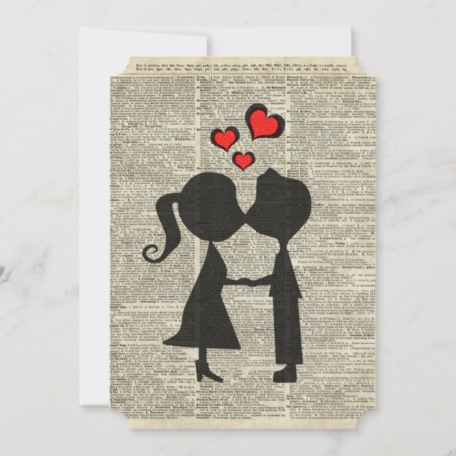 Jag älskar dig illustration över en ordboksida (Framsida)