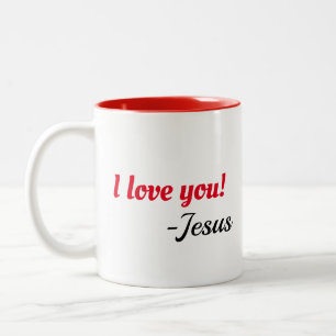 Jag älskar dig! Jesus mugg