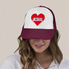 Jag älskar dig Jesus pixel konst Keps