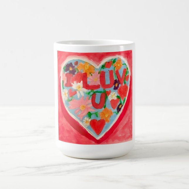 Jag älskar dig kaffemugg (Center)