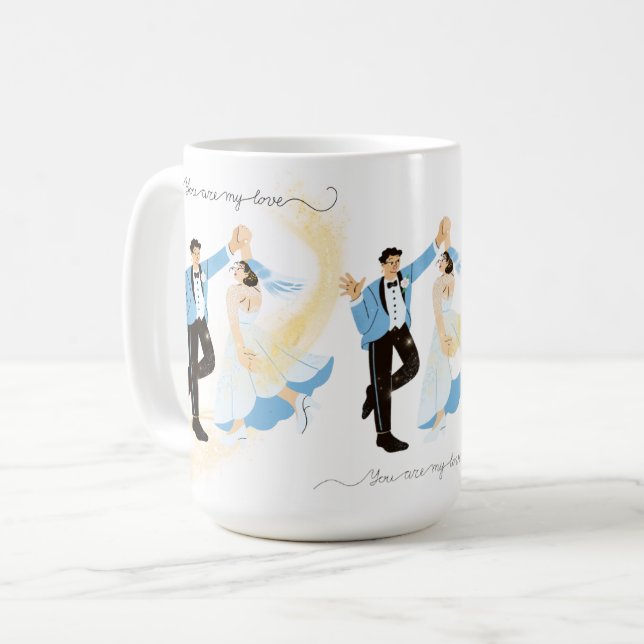 Jag älskar dig" kaffemugg (Framsida vänster)