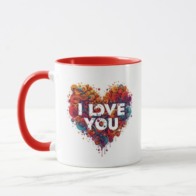 Jag älskar dig kaffemuggar (Vänster)