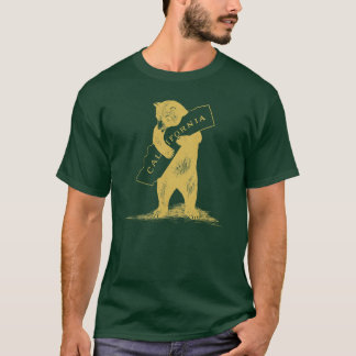 Jag älskar dig Kalifornien--Grönt och guld T-shirt