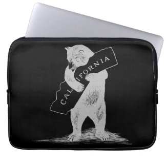Jag älskar dig Kalifornien--Svart och silver Laptop Sleeve