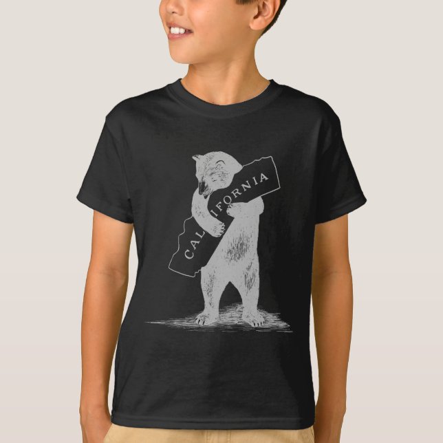 Jag älskar dig Kalifornien--Svart och silver Tee (Framsida)
