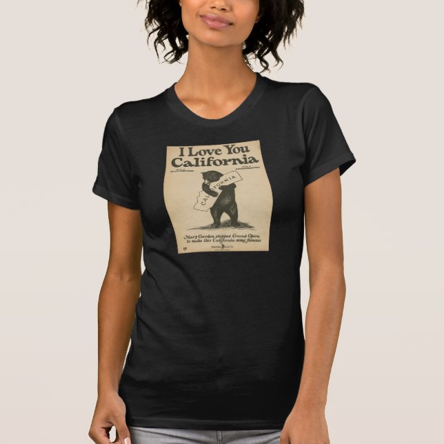 Jag älskar dig Kalifornien T Shirt (Framsida)