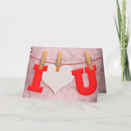 Jag älskar dig, Kärlek Valentine Vintage Card Kort