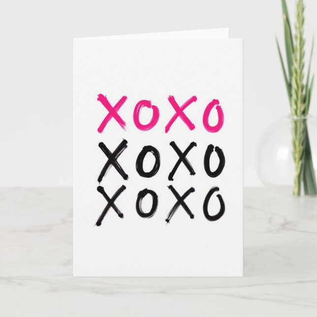 Jag älskar dig Klassisk Xoxo-kort Kort (Framsida)