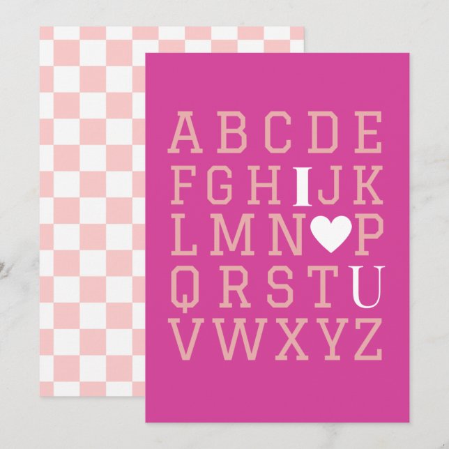 jag älskar dig-kort | Alla hjärtans dag-kort Julkort (Fram/baksida)