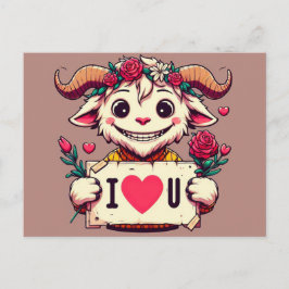 Jag älskar dig-kort vykort