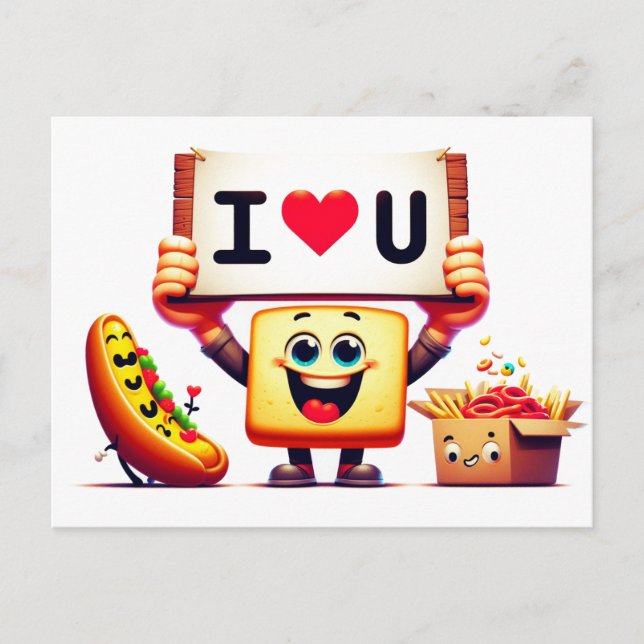 Jag älskar dig-kort  vykort (Framsida)