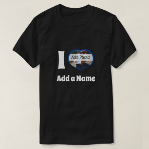 Jag älskar dig lägg till Namn foto söt modern T Shirt