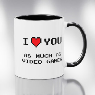 Jag älskar dig lika mycket som tv-spel   Roligt sp Mugg