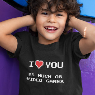 Jag älskar dig lika mycket som tv-spel Roligt sp T Shirt