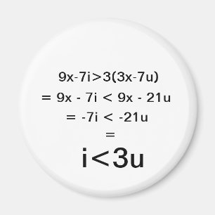 Jag älskar dig likställanden (i<3u) magnet