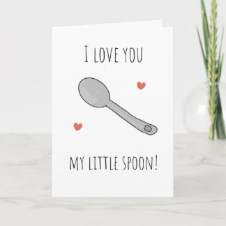 Jag älskar dig lilla sked valentines dag kort