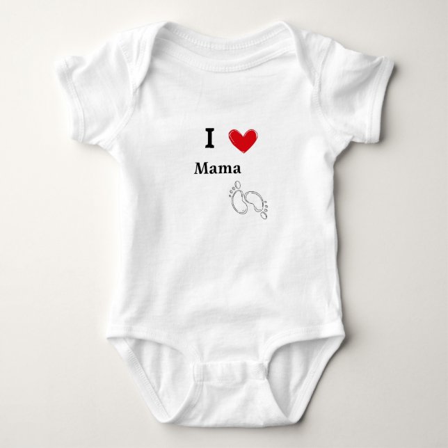 Jag älskar dig Mama Söt design T Shirt (Framsida)