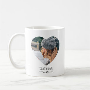 Jag älskar dig mamma Anpassad 2 bilder kaffemugg