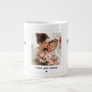 Jag älskar dig mamma anpassad foto mors dag jumbo mugg