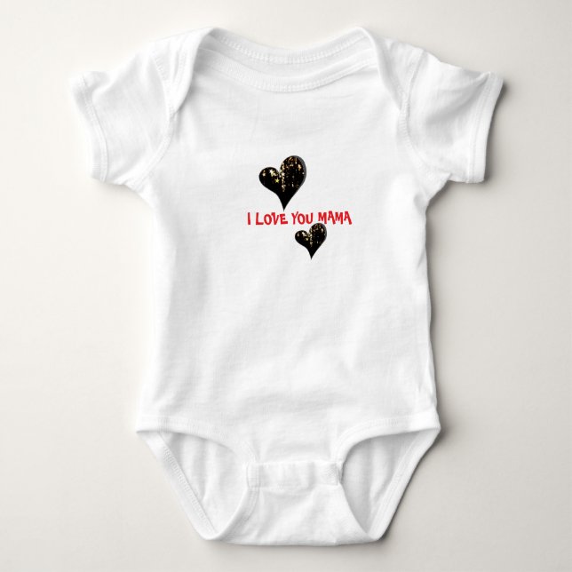 Jag älskar dig mamma Baby Bodysuit T Shirt (Framsida)