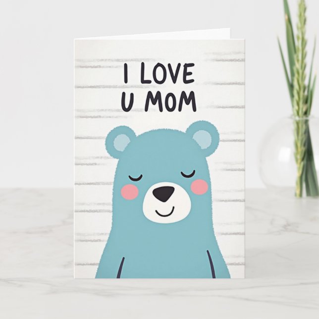 Jag älskar dig mamma björn kort (Framsida)