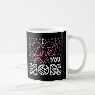 Jag älskar dig mamma Blommig hjärta kaffemugg mors