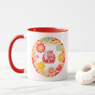 "Jag älskar dig mamma" Blommig I Akvarell Vildblom Mugg