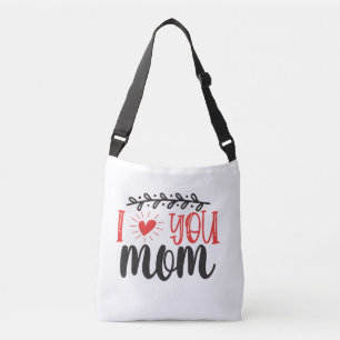 Jag älskar dig mamma crossbody-taska – En hjärtlig Axelväska