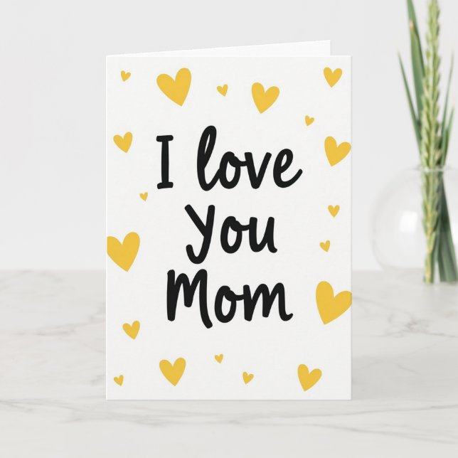 Jag älskar dig mamma enkel kort (Framsida)