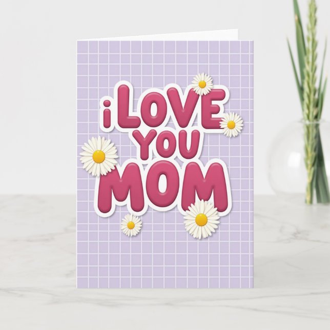 Jag älskar dig mamma fantastisk kort (Framsida)