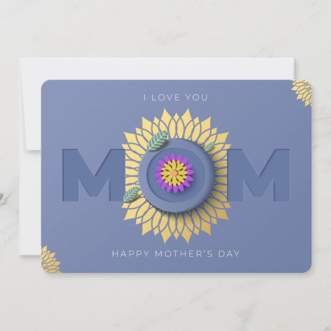 Jag älskar dig mamma Glad mors dag   Högtidskort Julkort (Framsida)