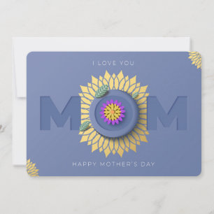 Jag älskar dig mamma Glad mors dag Högtidskort Julkort