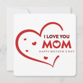 Jag älskar dig mamma Glad mors dag Julkort