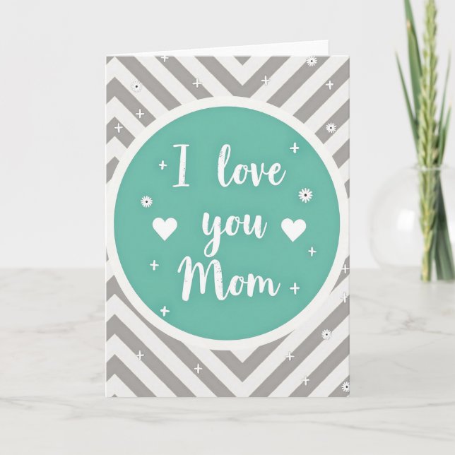 Jag älskar dig Mamma Grafikkort Kort (Framsida)
