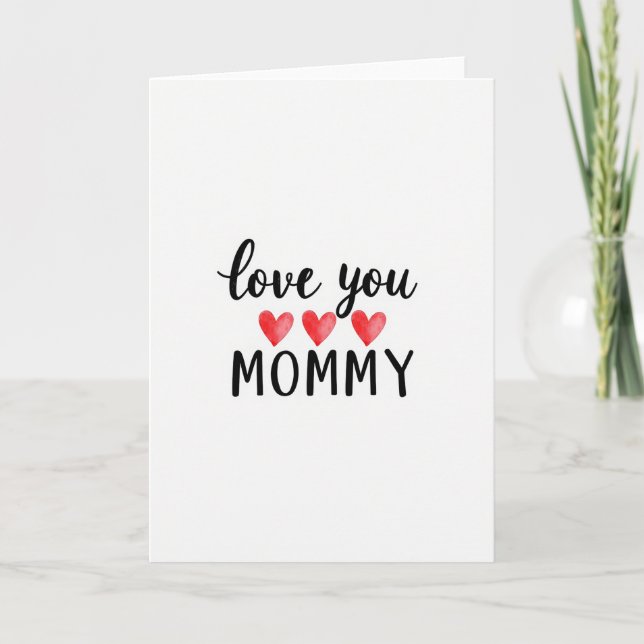 Jag älskar dig Mamma Grafikkort Kort (Framsida)
